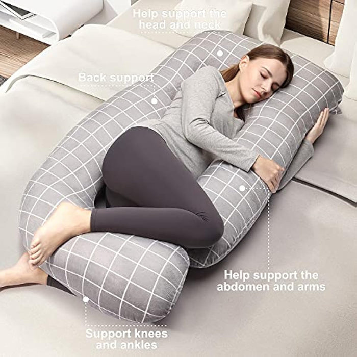 J shaped full body comfort sleeping pregnency pillow